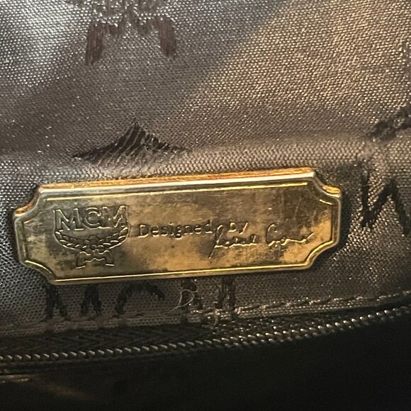 MCM Munchen Vintage Quilted Leather Mini Backpack w/ Gold Stud Accents - Picture 12 of 14